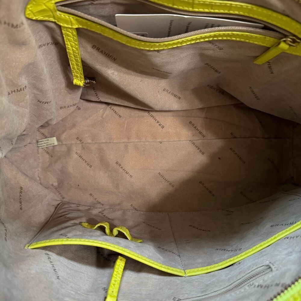 Brahmin Medium Arno In Key Lime Euc - image 7